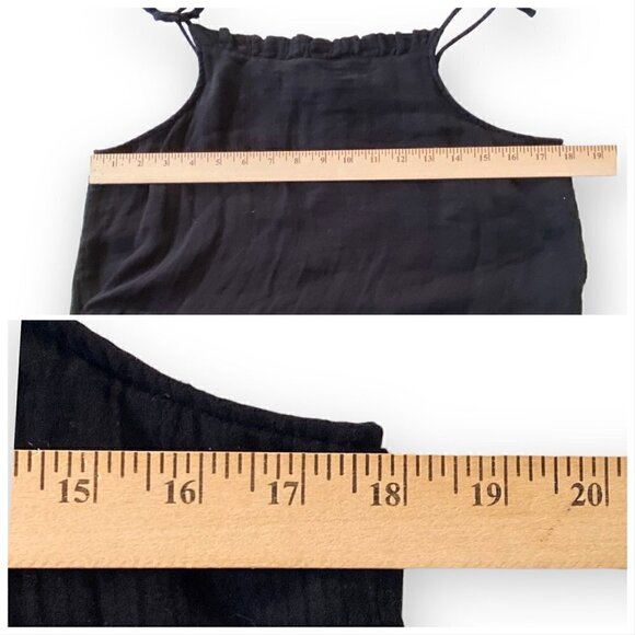 Anine Bing Agnes‎ Black Tie Shoulders Maxi Dress, Size L - Picture 13 of 13